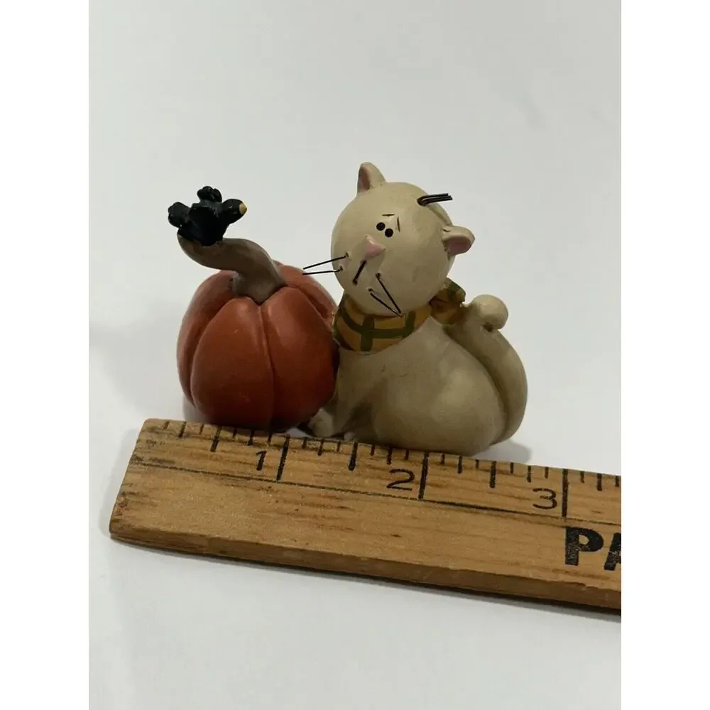 Blossom Bucket Figure‎ Cat Pumpkin Crow Suzi Skoglund Fall Primitive Folk Art